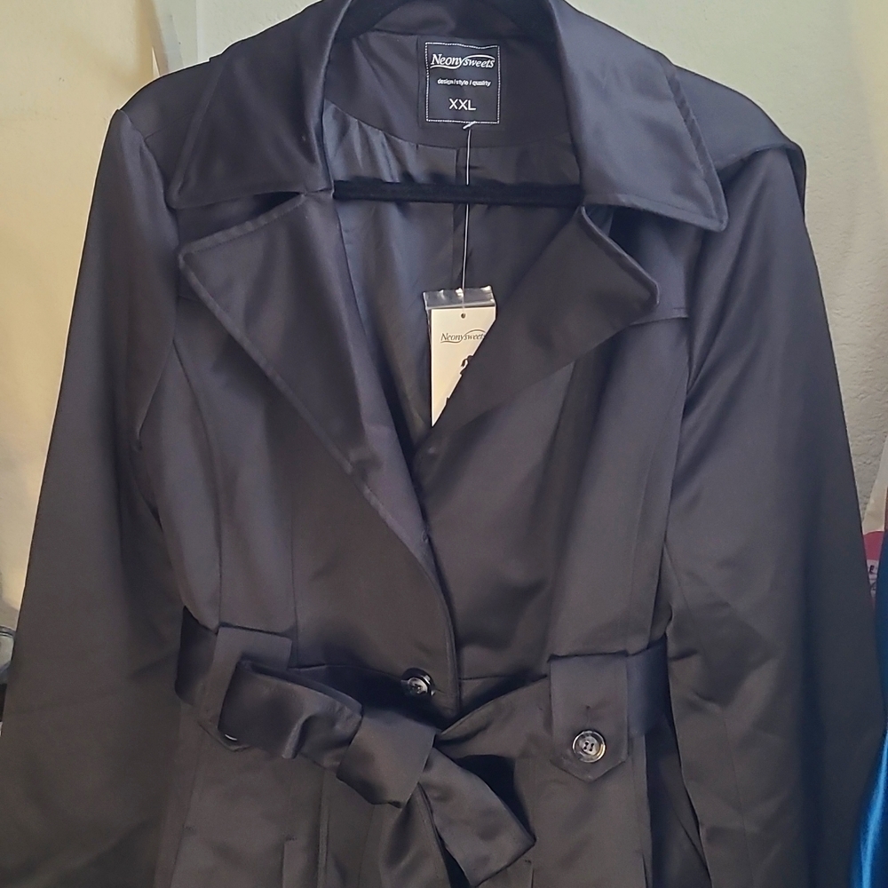 Satin Trench Coat